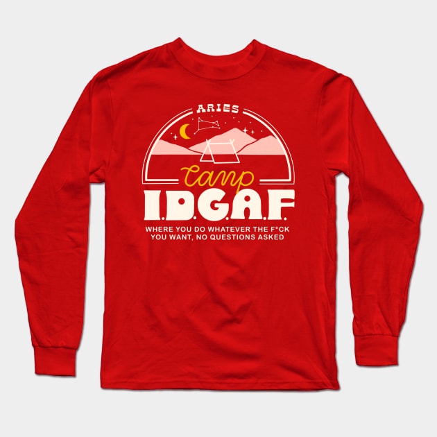 Aries Camp I.D.G.A.F. Long Sleeve T-Shirt by Megan Roy